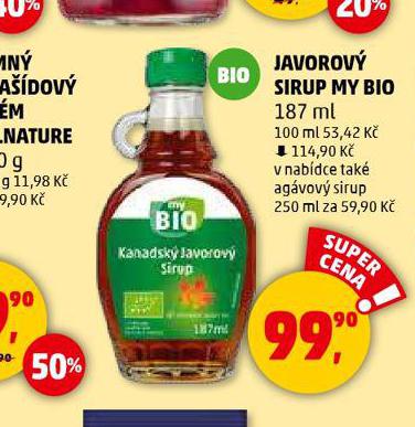 JAVOROV SIRUP MY BIO