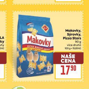 MAKOVKY, SROVKY, PIZZA STARS