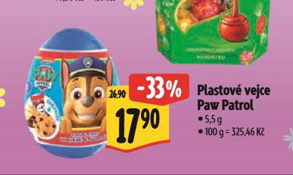 PLASTOV VEJCE PAW PATROL
