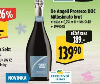 DE ANGELI PROSECCO DOC MILLESIMATO BRUT