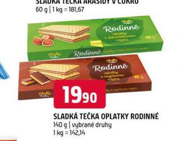 SLADK TEKA OPLATKY RODINN