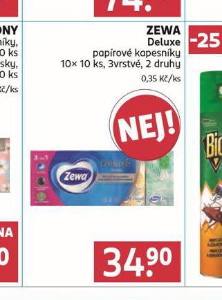 ZEWA DELUXE PAPROV KAPESNKY