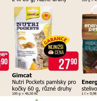 GIMCAT NUTRI POCKETS PAMLSKY PRO KOKY