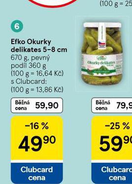EFKO OKURKY DELIKATES 5-8 CM