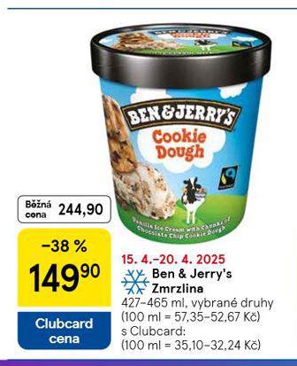 BEN & JERRYS ZMRZLINA