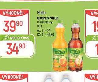 HELLO OVOCN SIRUP