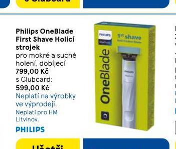 PHILIPS ONEBLADE FIRST SHAVE HOLIC STROJEK