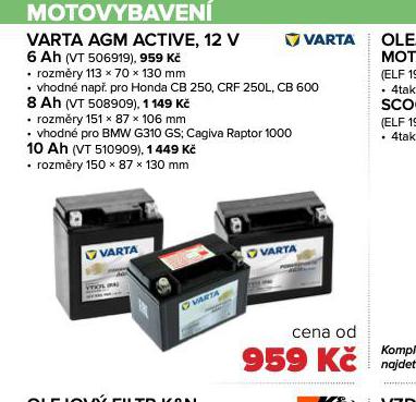 BATERIE VARTA AGM ACTIVE 10 Ah
