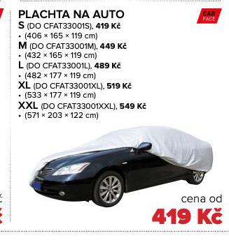 PLACHTA NA AUTO XXL
