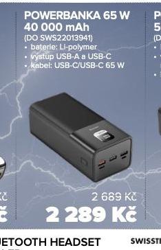 POWERBANKA 65 W 40000 mAh