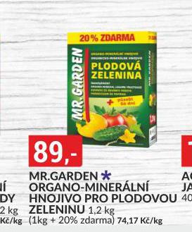 MR. GARDEN ORGAMO MINERLN HNOJIVO PRO PLODOVOU ZELENINU