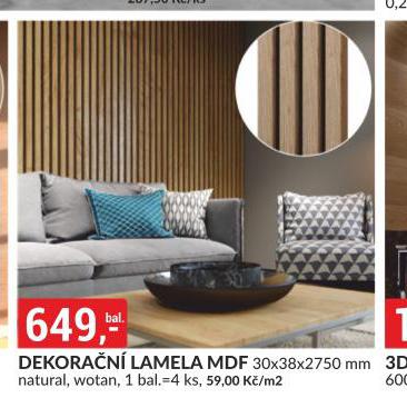 DEKORAN LAMELA MDF