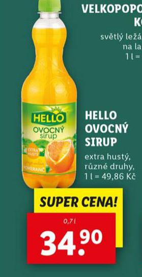 HELLO OVOCN SIRUP