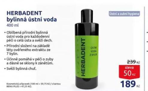HERBADENT BYLINN STN VODA