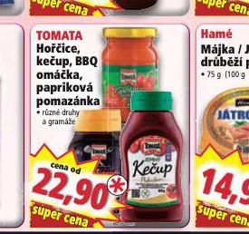 TOMATA HOICE, KEUP, BBQ OMKA, PAPRIKOV POMAZNKA