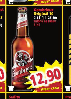 PIVO GAMBRINUS ORIGINL 10