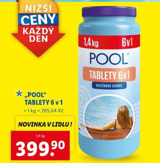POOL TABLETY 6 V 1