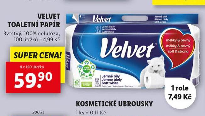 VELVET TOALETN PAPR