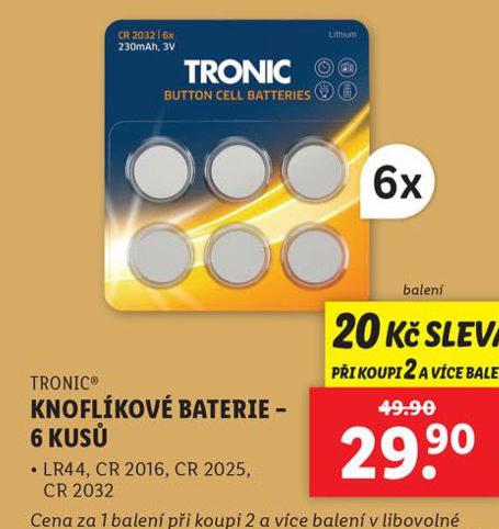 TRONIC KNOFLKOV BATERIE