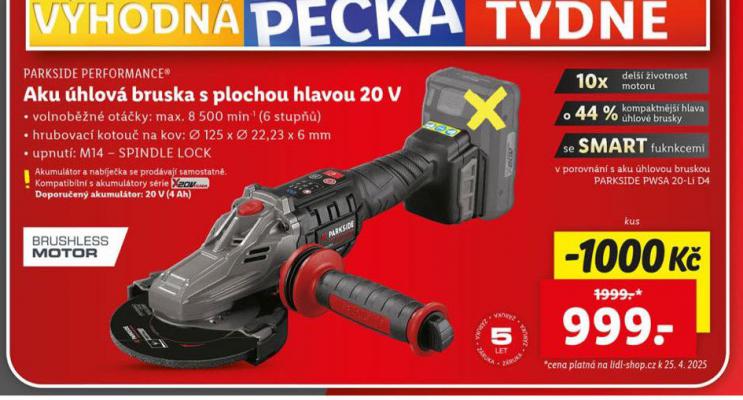 AKU HLOV BRUSKA S PLOCHOU HLAVOU 20 V