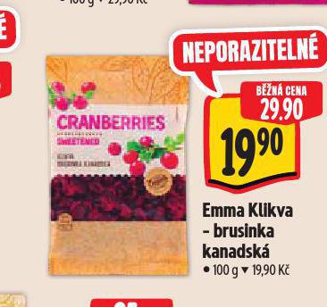 EMMA KLIKVA BRUSINKA KANADSK
