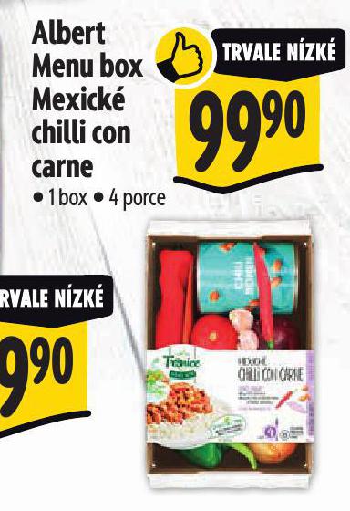 MENU BOX MEXICK CHILLI CON CARNE