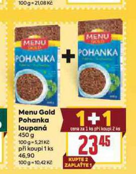 MENU GOLD POHANKA