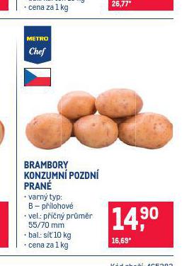 BRAMBORY KONZUMN POZDN
