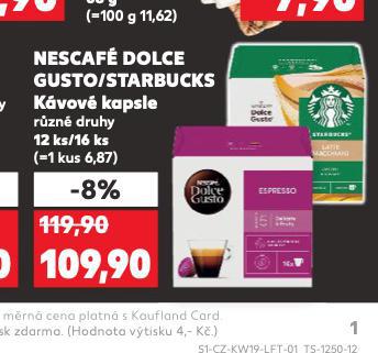 NESCAF DOLCE GUSTO / STARBUCKS KVOV KAPSLE