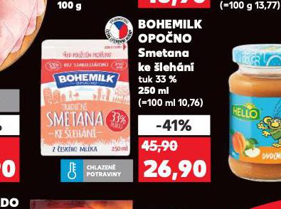 BOHEMILK OPONO SMETANA KE LEHN 33%