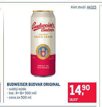 PIVO BUDWEISER BUDVAR