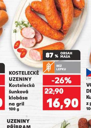 KOSTELECK UNKOV KLOBSA NA GRIL
