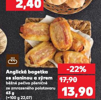 ANGLICK BAGETKA SE SLANINOU S SREM