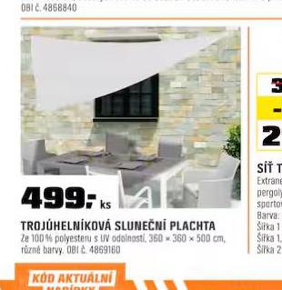 TROJHELNKOV SLUNEN PLACHTA