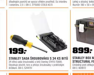 STANLEY SADA ROUBOVKU S 34 KS BIT