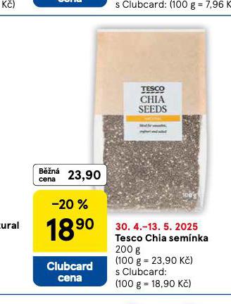 TESCO CHIA SEMNKA