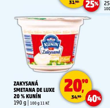 ZAKYSAN SMETANA DE LUXE 20% KUNN