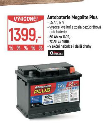 AUTOBATERIE MEGALITE PLUS 55 Ah