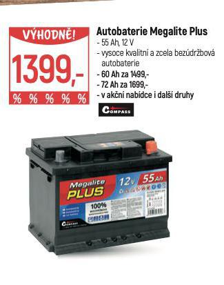 AUTOBATERIE MEGALITE PLUS 60 Ah