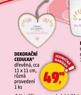 DEKORAN CEDULKA