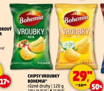 CHIPSY VROUBKY BOHEMIA