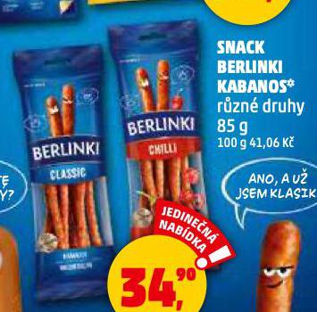 SNACK BERLINKI KABANOS