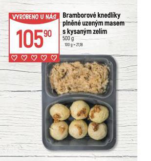 BRAMBOROV KNEDLKY PLNN UZENM MASEM S KYSANM ZELM