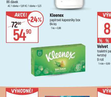 KLEENEX PAPROV KAPESNKY BOX