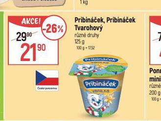 PRIBINEK, PRIBINEK TVAROHOV