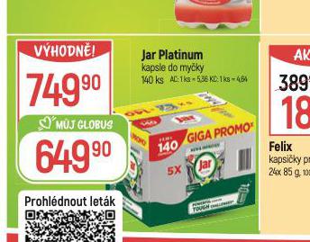 JAR PLATINUM KAPSLE DO MYKY