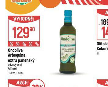 ONDLIVA ARBEQUINA EXTRA PANENSK OLIVOV OLEJ