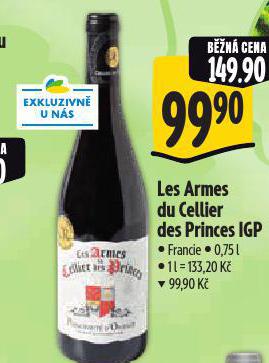 LES ARMES DU CELLIER DES PRINCES IGP