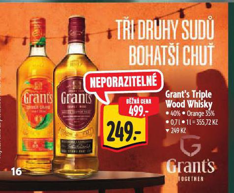 GRANTS TRIPLE WOOD WHISKY