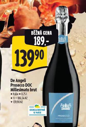 DE ANGELI PROSECCO DOC MILLESIMATO BRUT